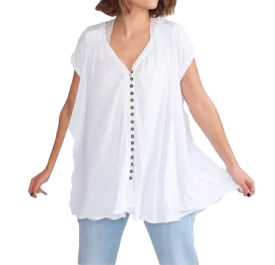 Ladies Summery Tunic, Graceful Swing Top in 100% Cotton