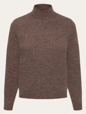 Lambswool roll neck - Demitasse (brown)