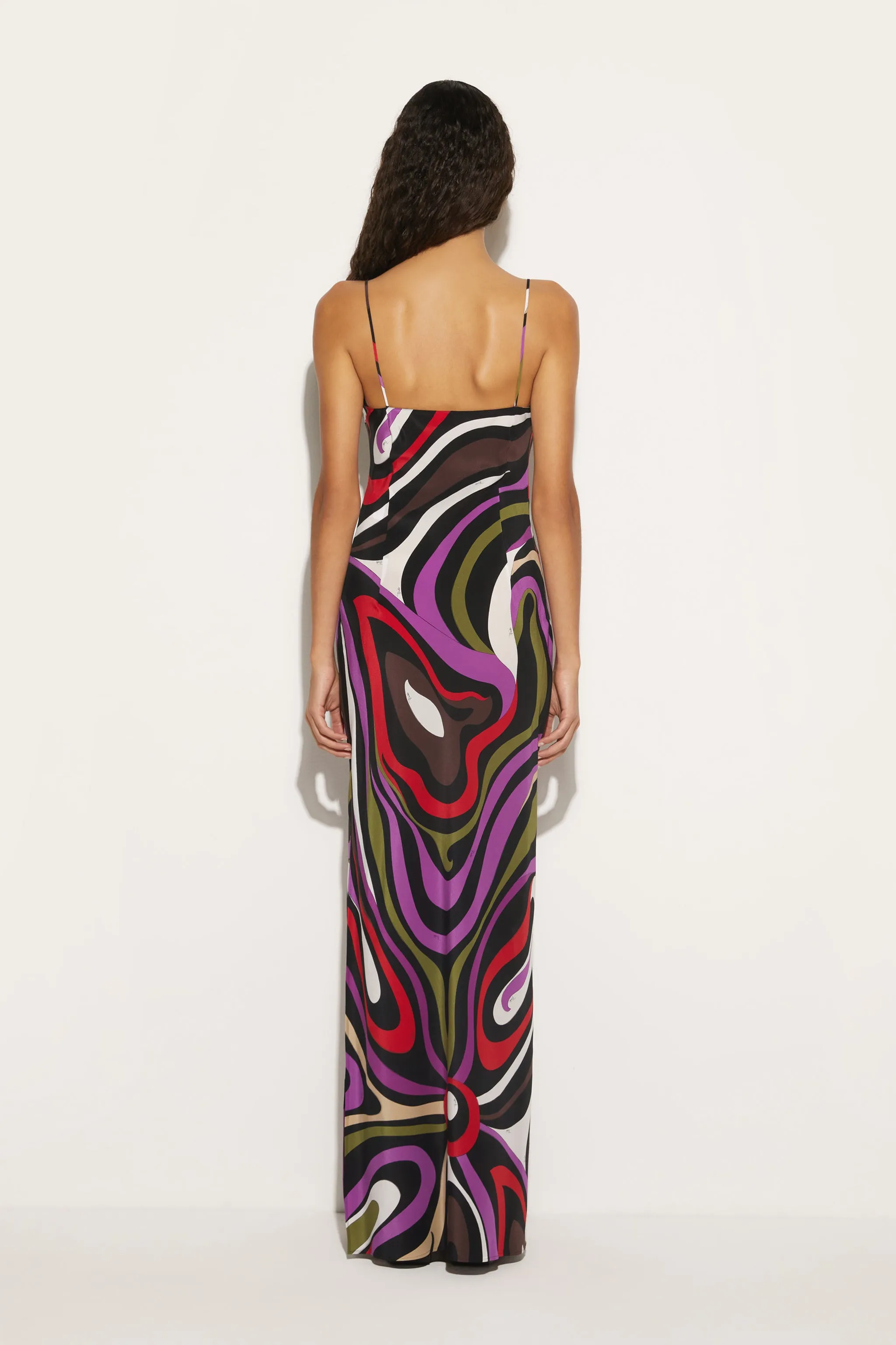 Marmo-Print Silk Dress