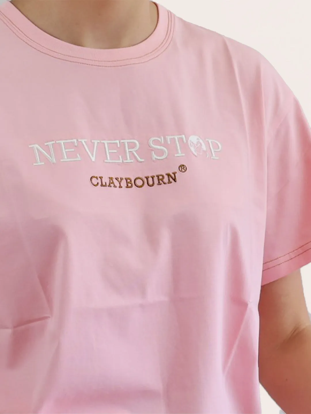 Never Stop Contrast Stitch T-Shirt