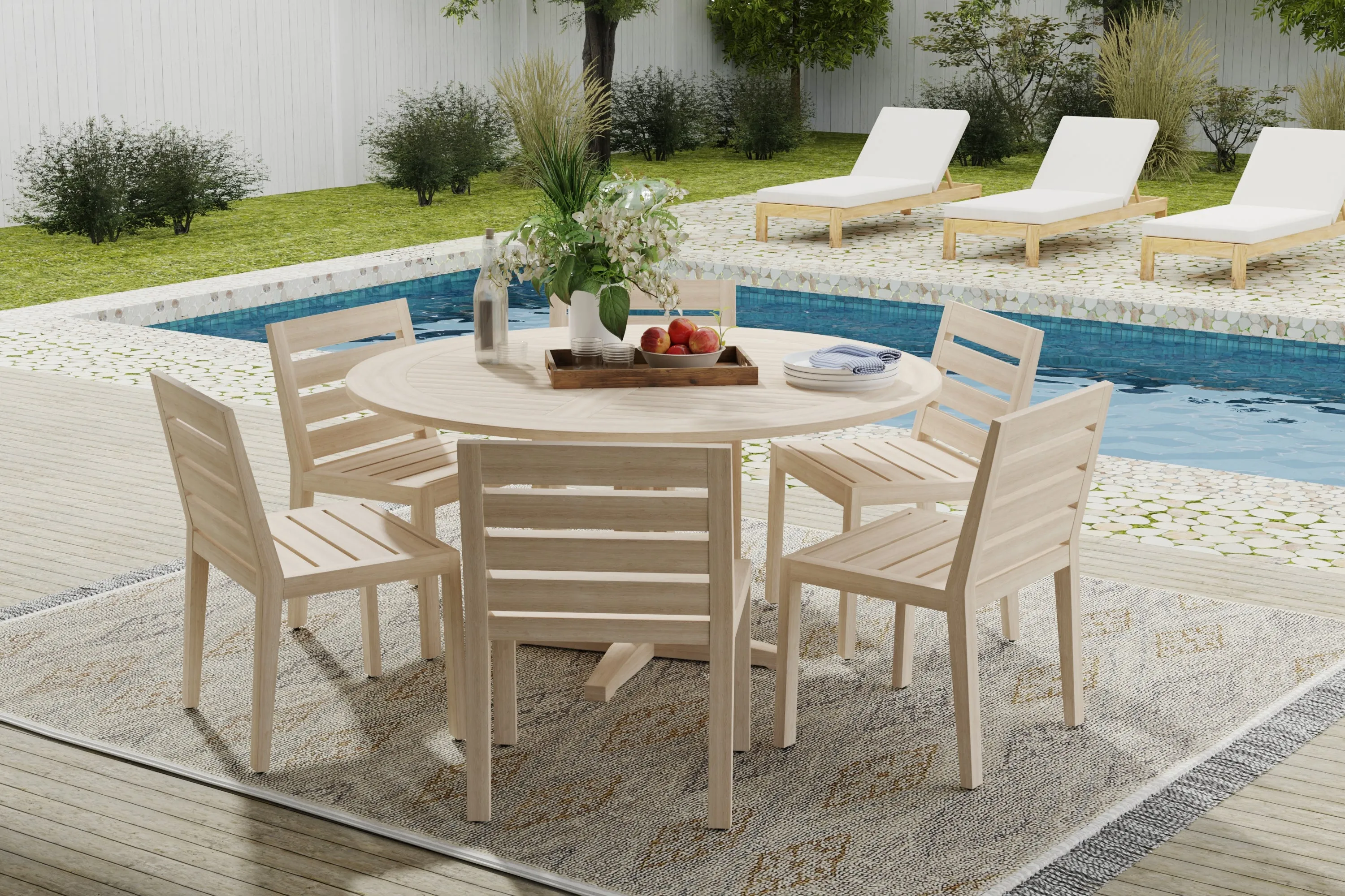 Newport Teak Outdoor Dining Side Chair