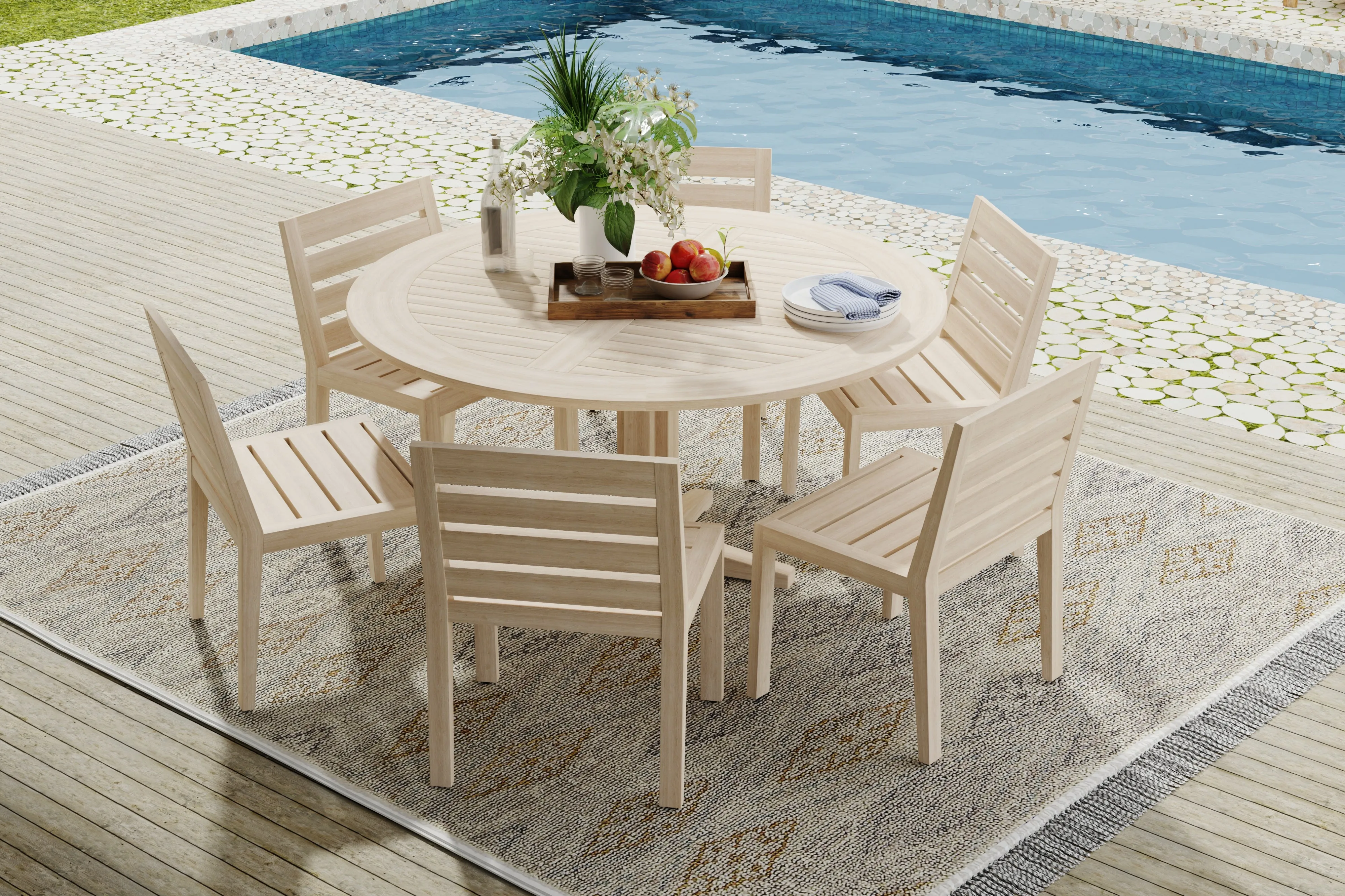 Newport Teak Outdoor Dining Side Chair