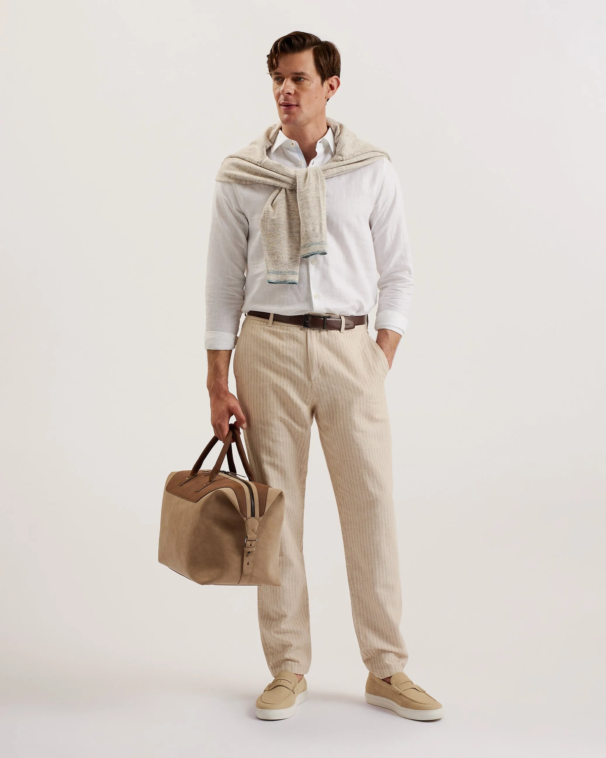 Numan Pu Nubuck Holdall Beige