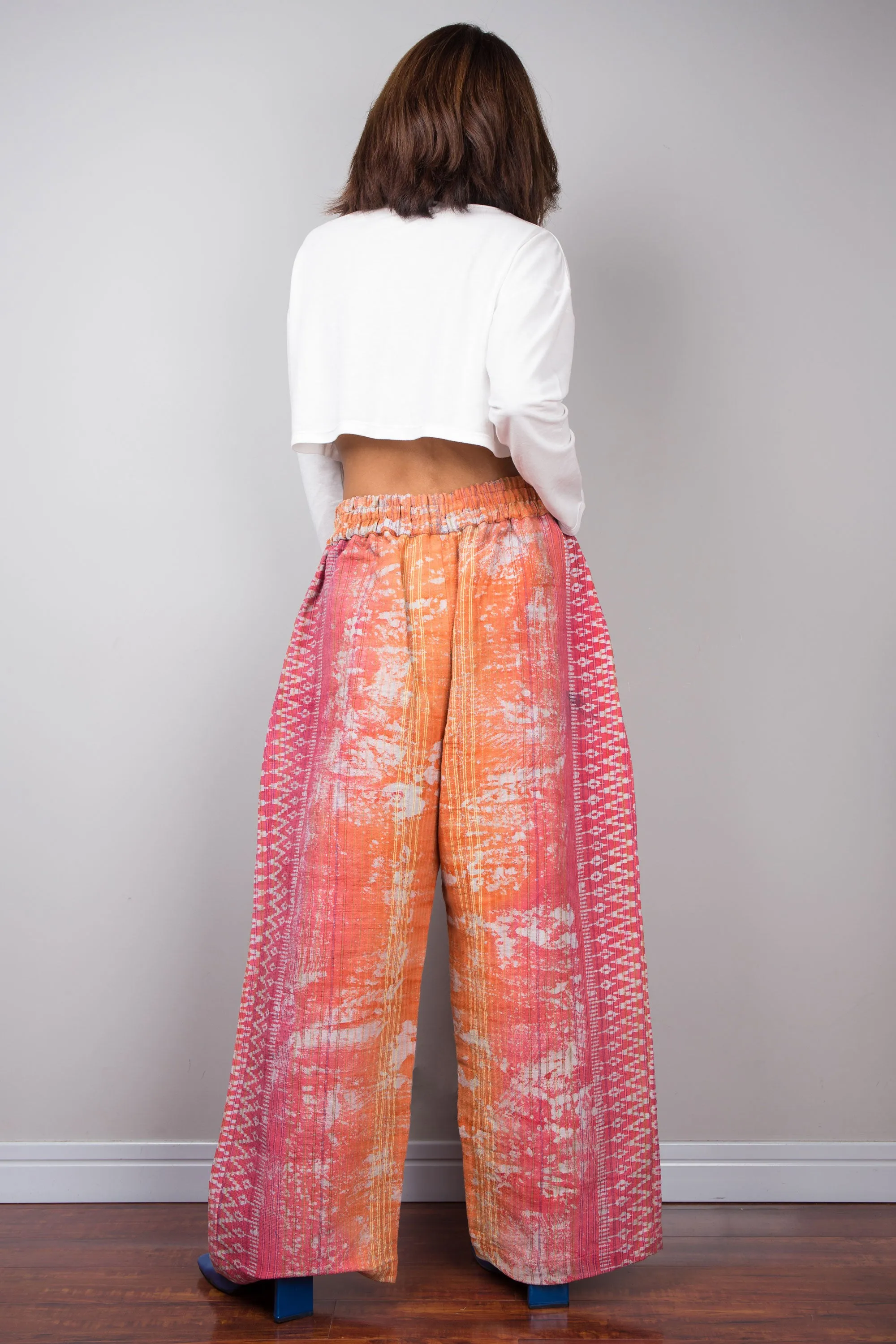 Orange hemp pants