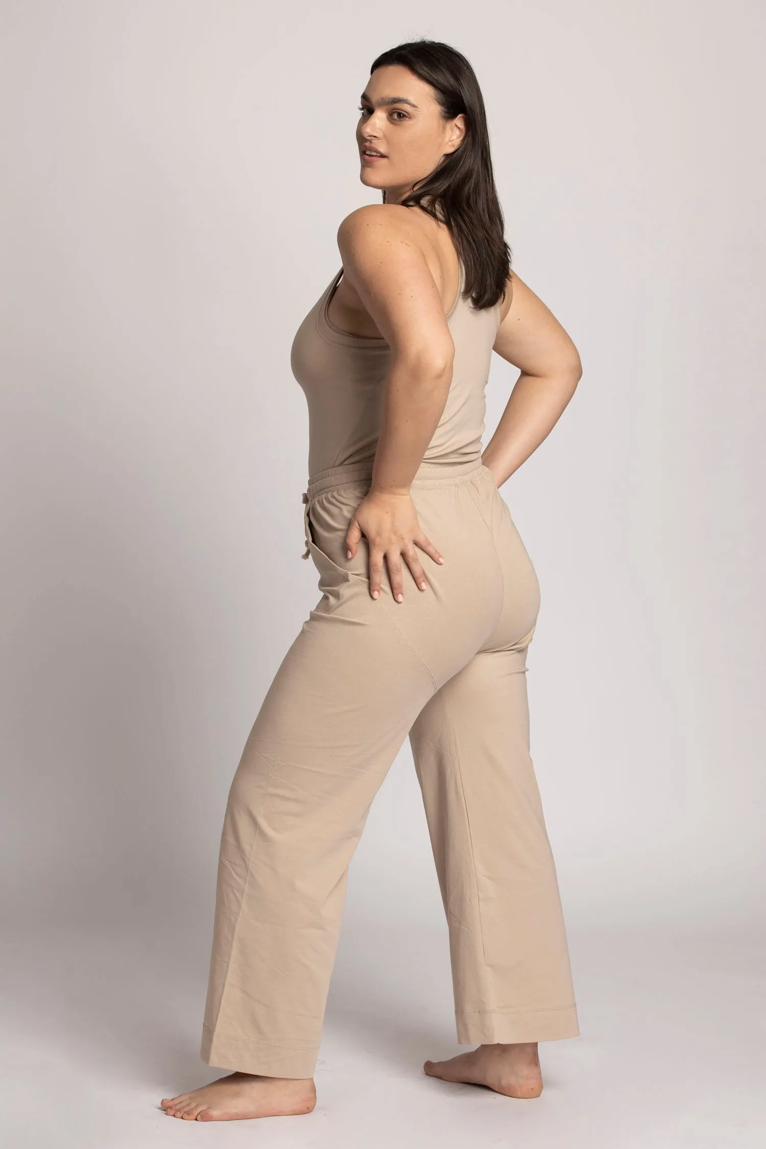 Organic Cotton Wide Leg Lounge Pants