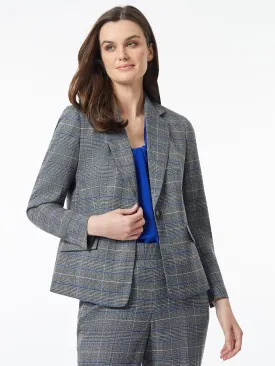 Petite Ava Jacket, Glen Plaid