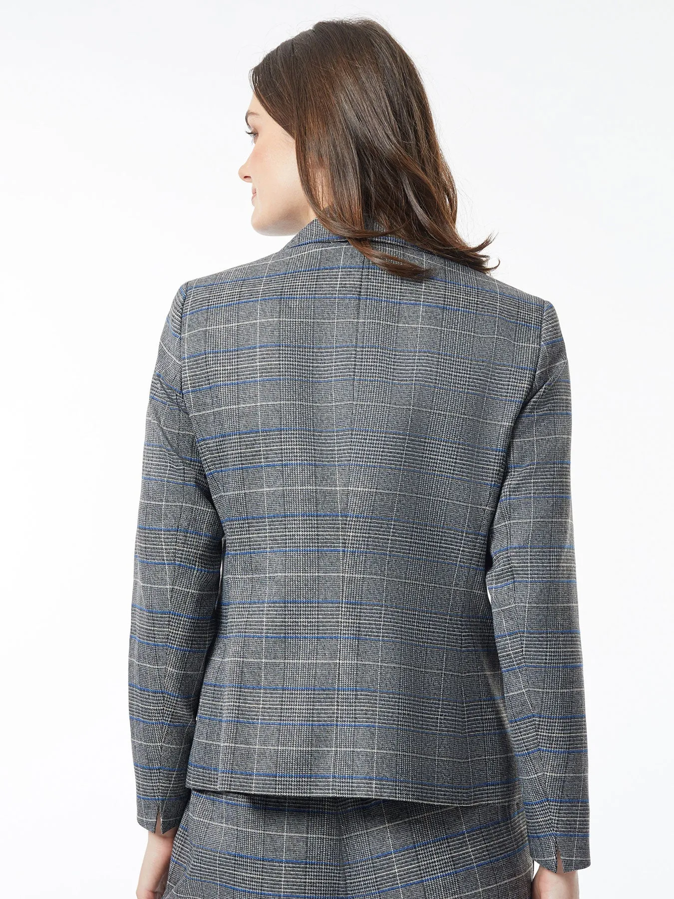 Petite Ava Jacket, Glen Plaid