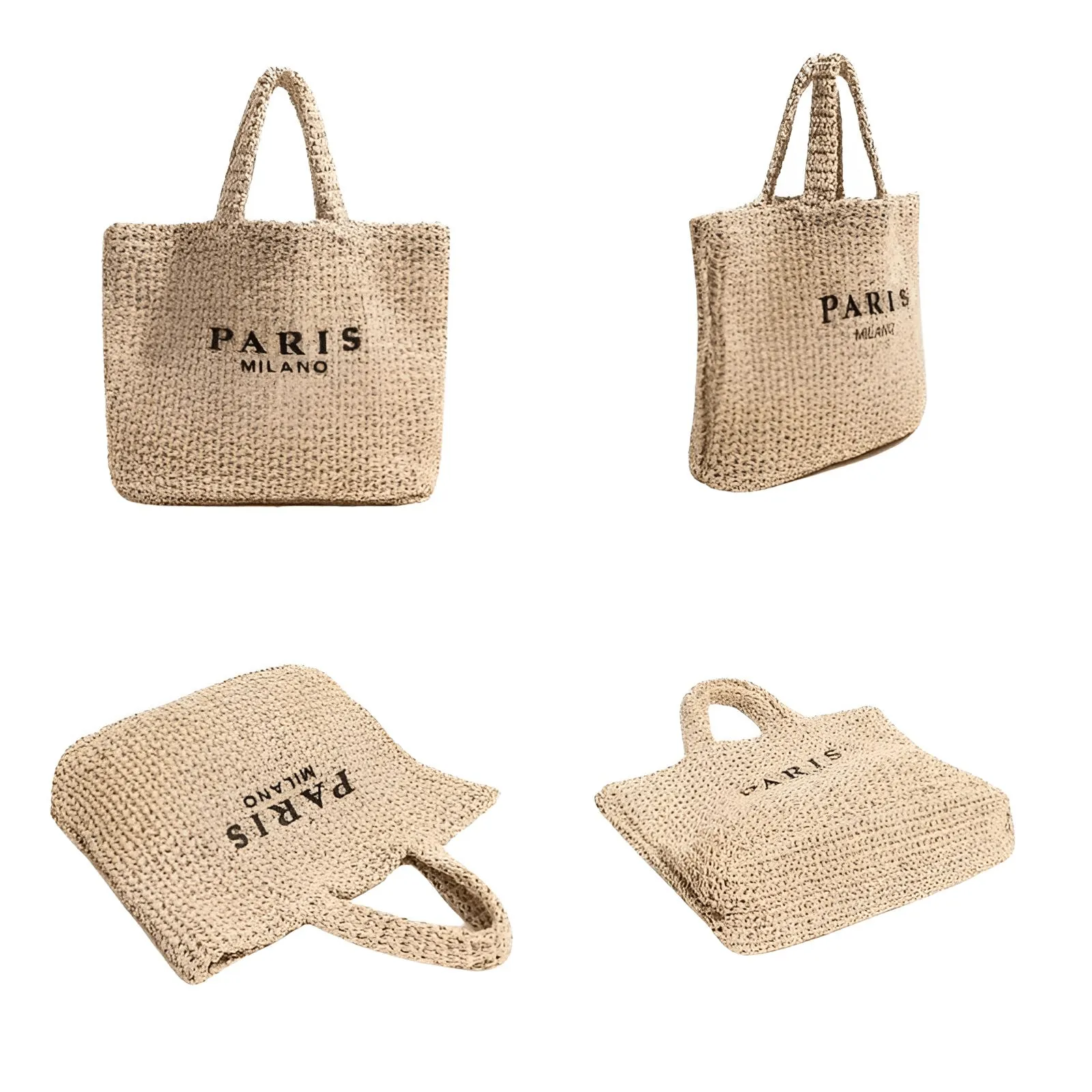 Raffia Straw Paris Bags