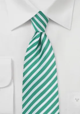 Sea Green Summer Striped Necktie