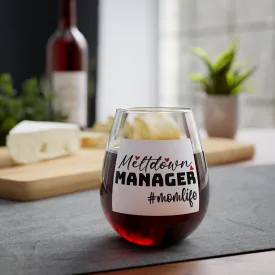 Stemless Wine Glass Meltdown Manager 11 75oz