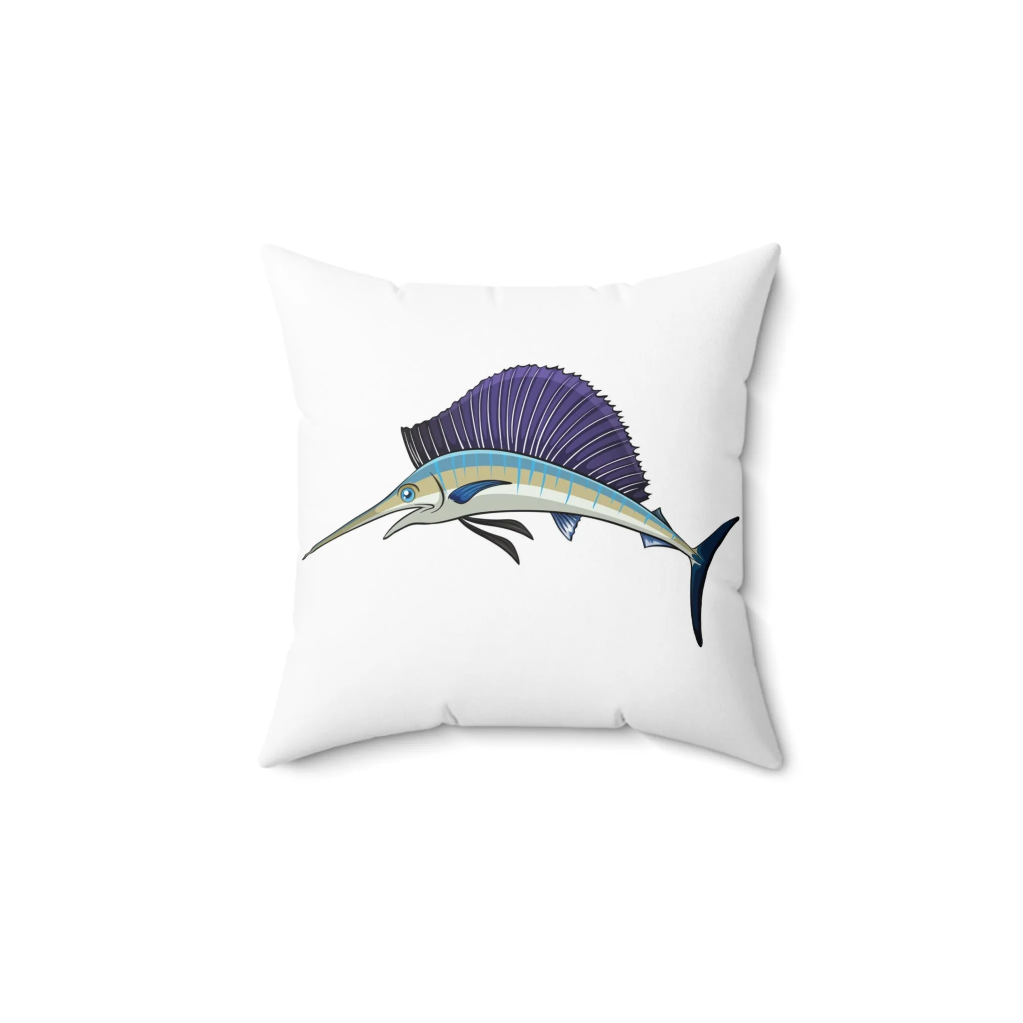 Swordfish Spun Polyester Square Pillow