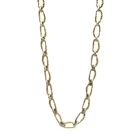 Tat2 Desings Gold Twisted Link Necklace