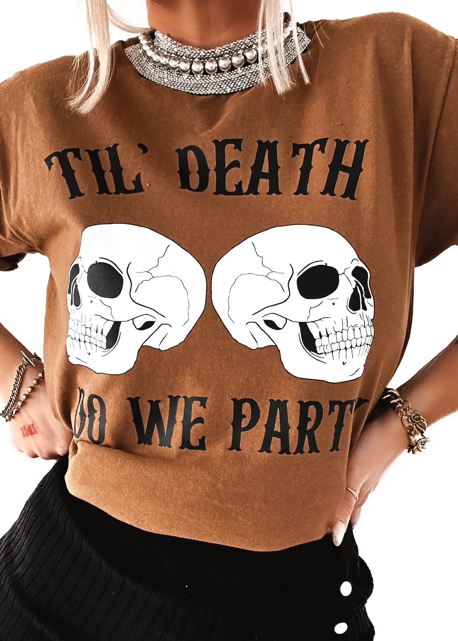 'TIL DEATH DO WE PARTY SIDE SLIT TEE