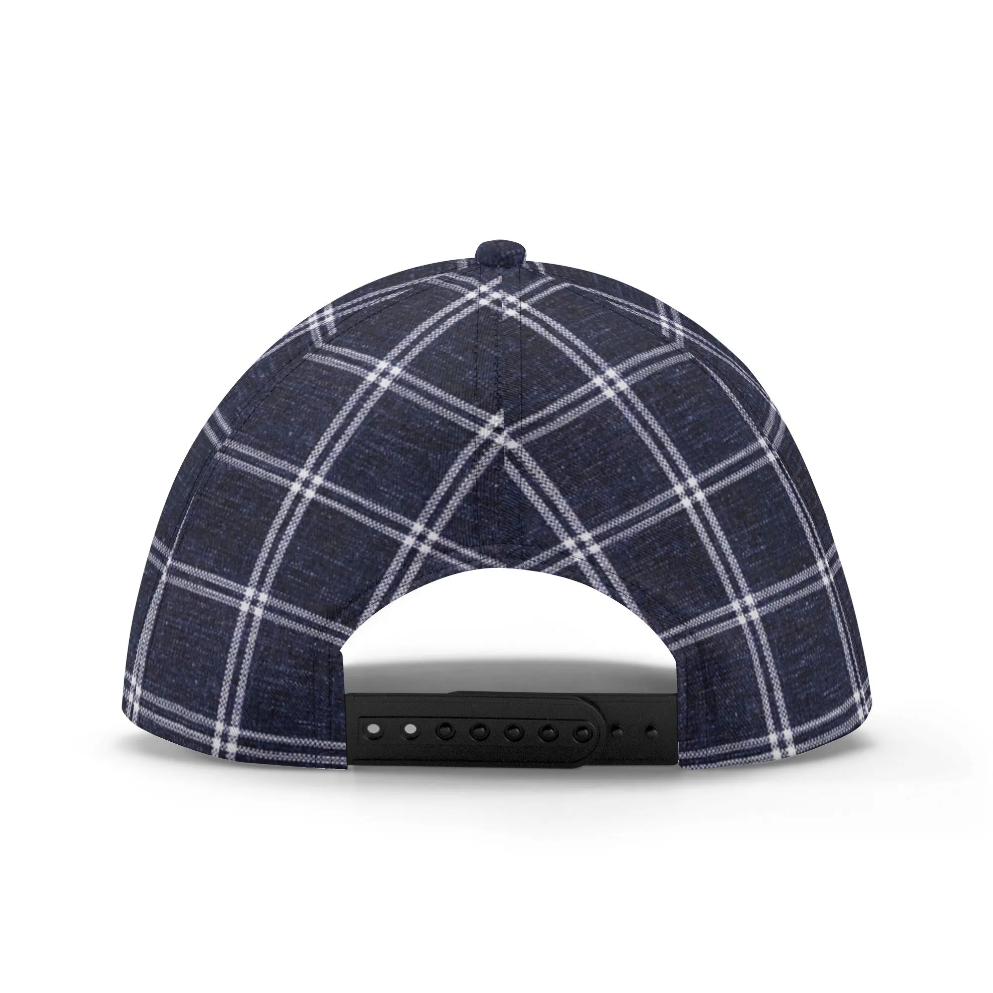 Vampire Art Dark Academia Navy Vintage Windowpane Baseball Cap