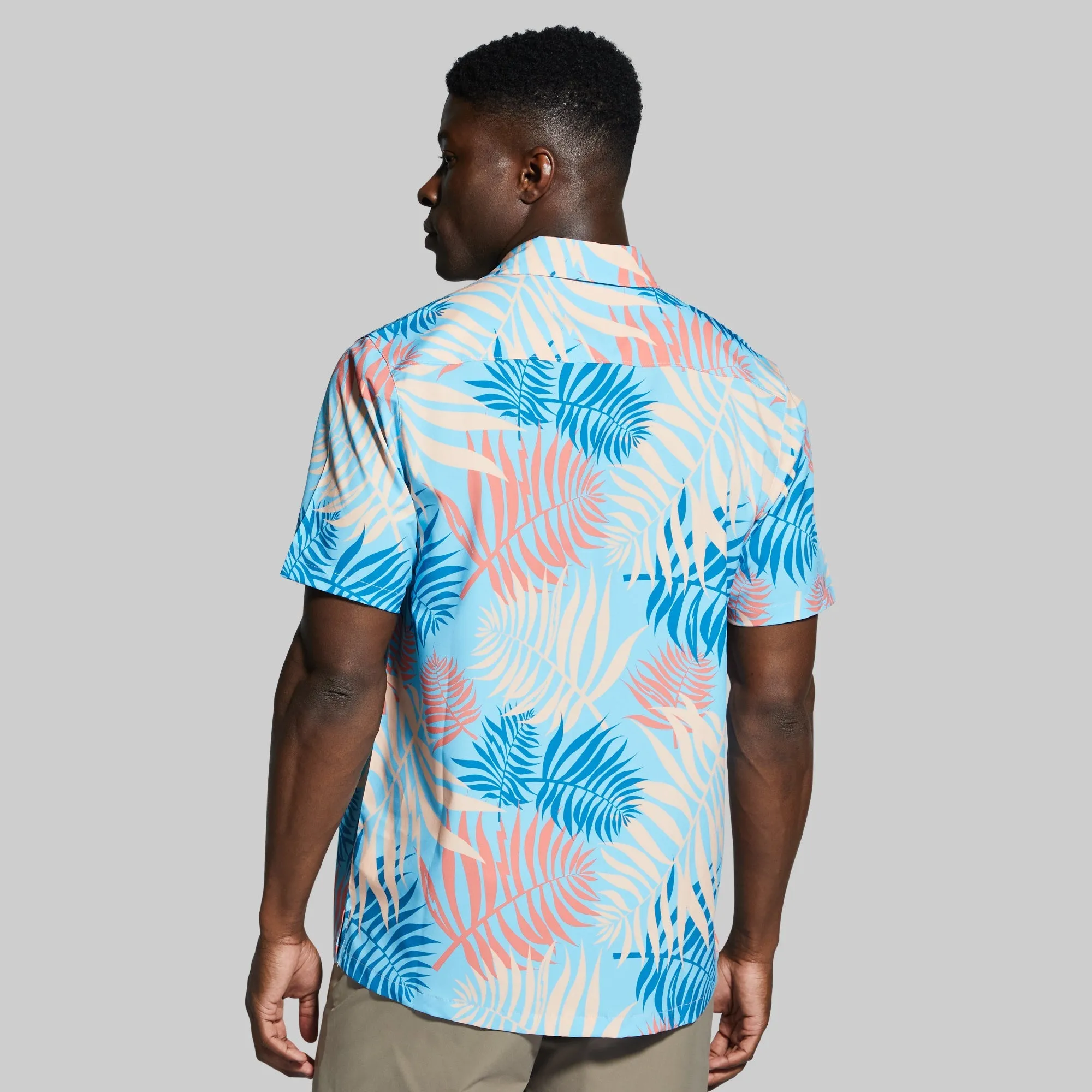 Voyager Button Up (Electric Leaves Blue)