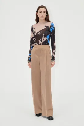 Wide Leg Long Pants - Tiger's Eye