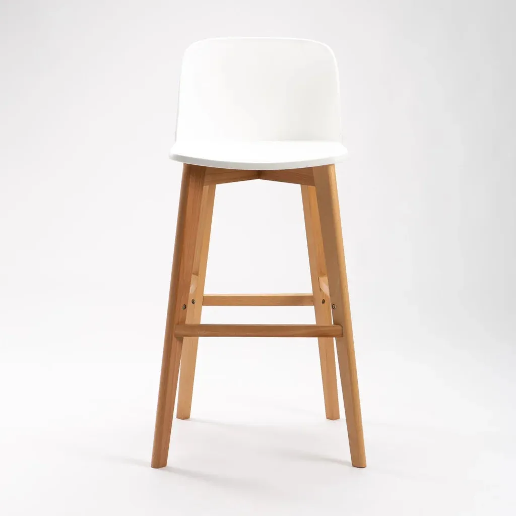 ZEN LUXURY WOODEN LEG BARSTOOL