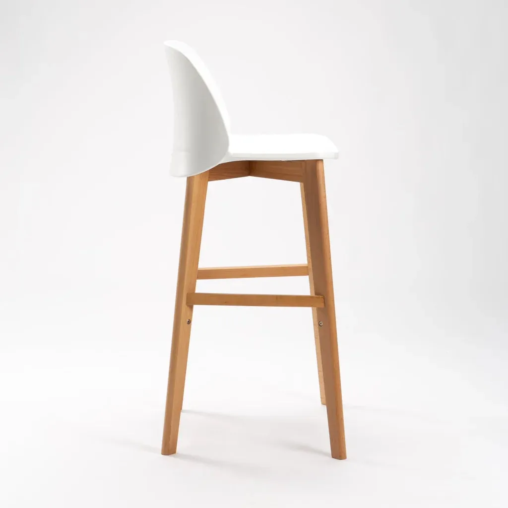 ZEN LUXURY WOODEN LEG BARSTOOL